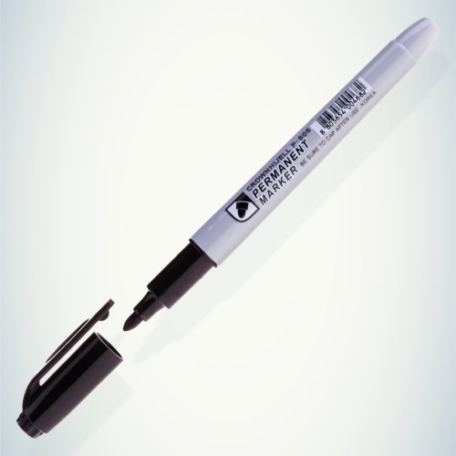 Маркер перманентный Crown P-505 Multi Marker Slim пулевидный 2мм черн.  картинка